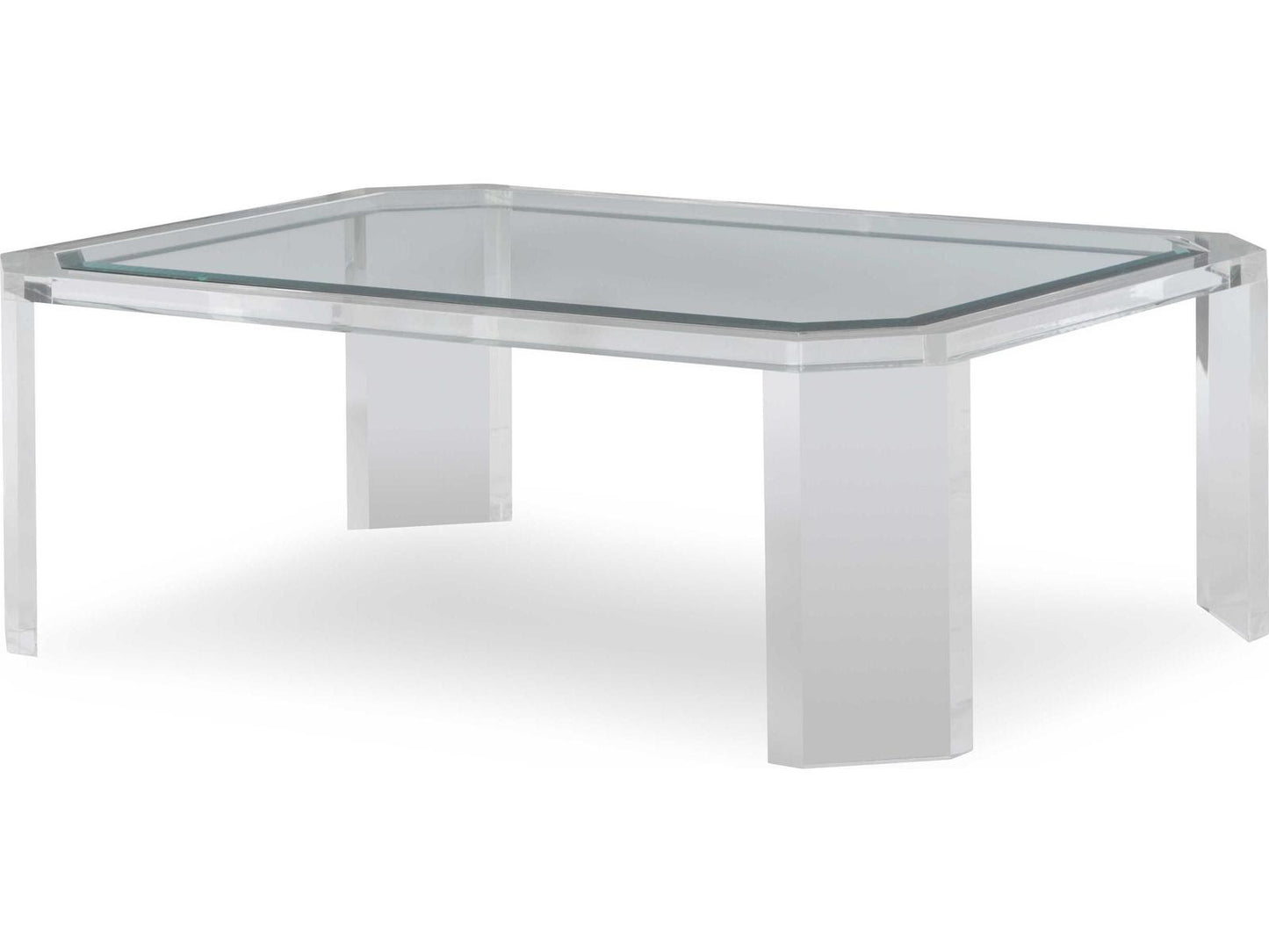 Thomas O'Brien Phoenix Rectangle Coffee Table with Glass Top
