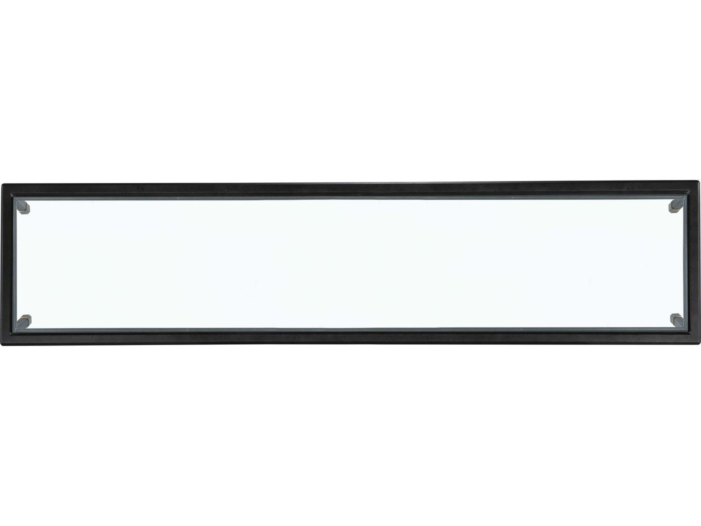 Thomas O'Brien Jennings Glass Console Table in Black and Gold
