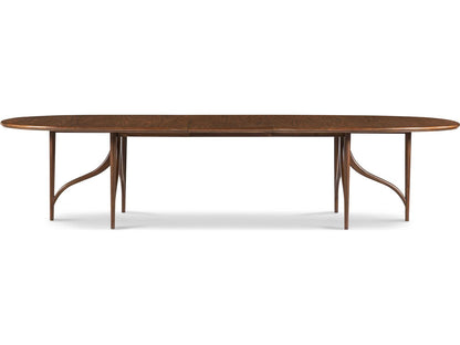 Quentin Oval Dining Table in Walnut with Extension Leaf