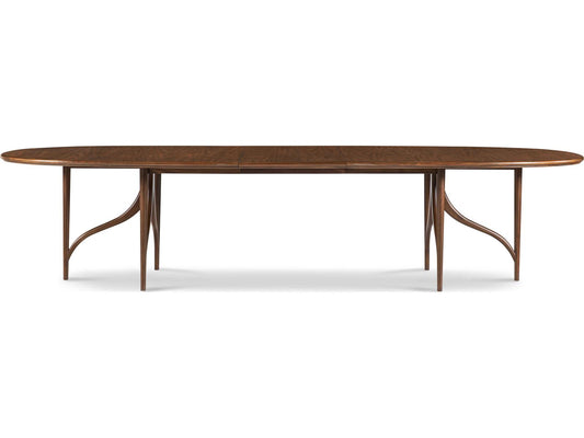 Quentin Oval Dining Table in Walnut with Extension Leaf