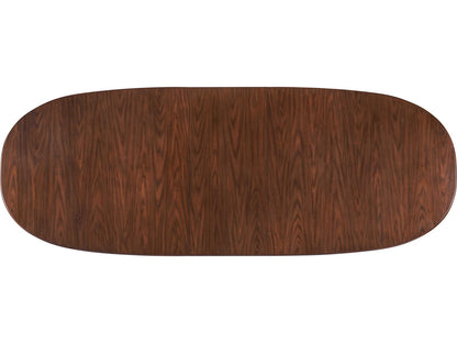Quentin Oval Dining Table in Walnut with Extension Leaf