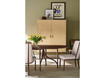 Quentin Oval Dining Table in Walnut with Extension Leaf