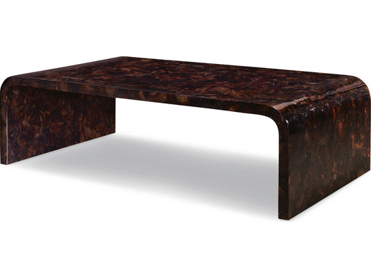 Mark Rectangle Coffee Table in Polished Pen Shell Finish