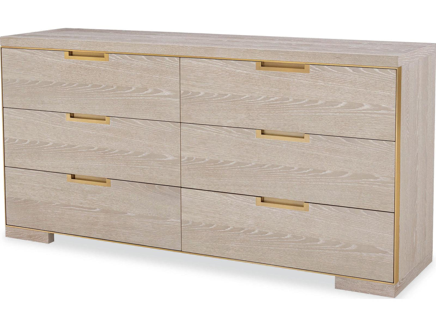 Cadence Six Drawer Dresser in Sand Cerused Oak
