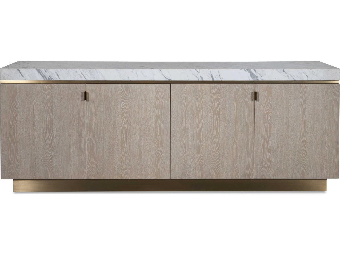 Cadence Credenza with Carrara Marble Top in Sand Cerused