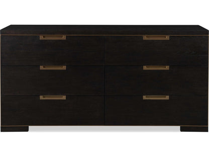 Cadence Six Drawer Dresser in Mocha Finish