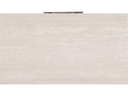 Monterey 3-Drawer Nightstand with Travertine Top in Hawthorne Light