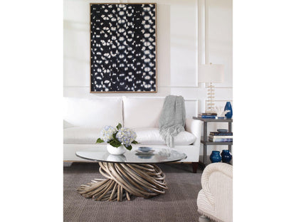 Curate Round Glass Grey Coffee Table