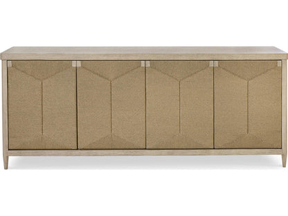 Curate Palmetto Four Door Credenza in Grey Wash Wood