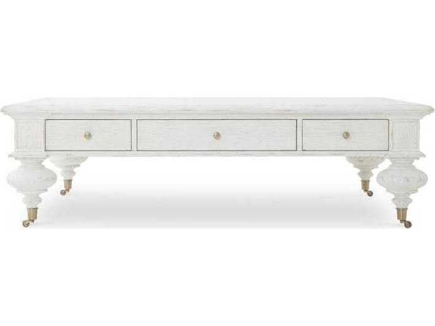 Monarch Rectangle Coffee Table Oak and Veneer White Wash Finish