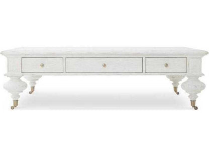 Monarch Rectangle Coffee Table Oak and Veneer White Wash Finish