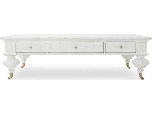 Monarch Rectangle Coffee Table Oak and Veneer White Wash Finish