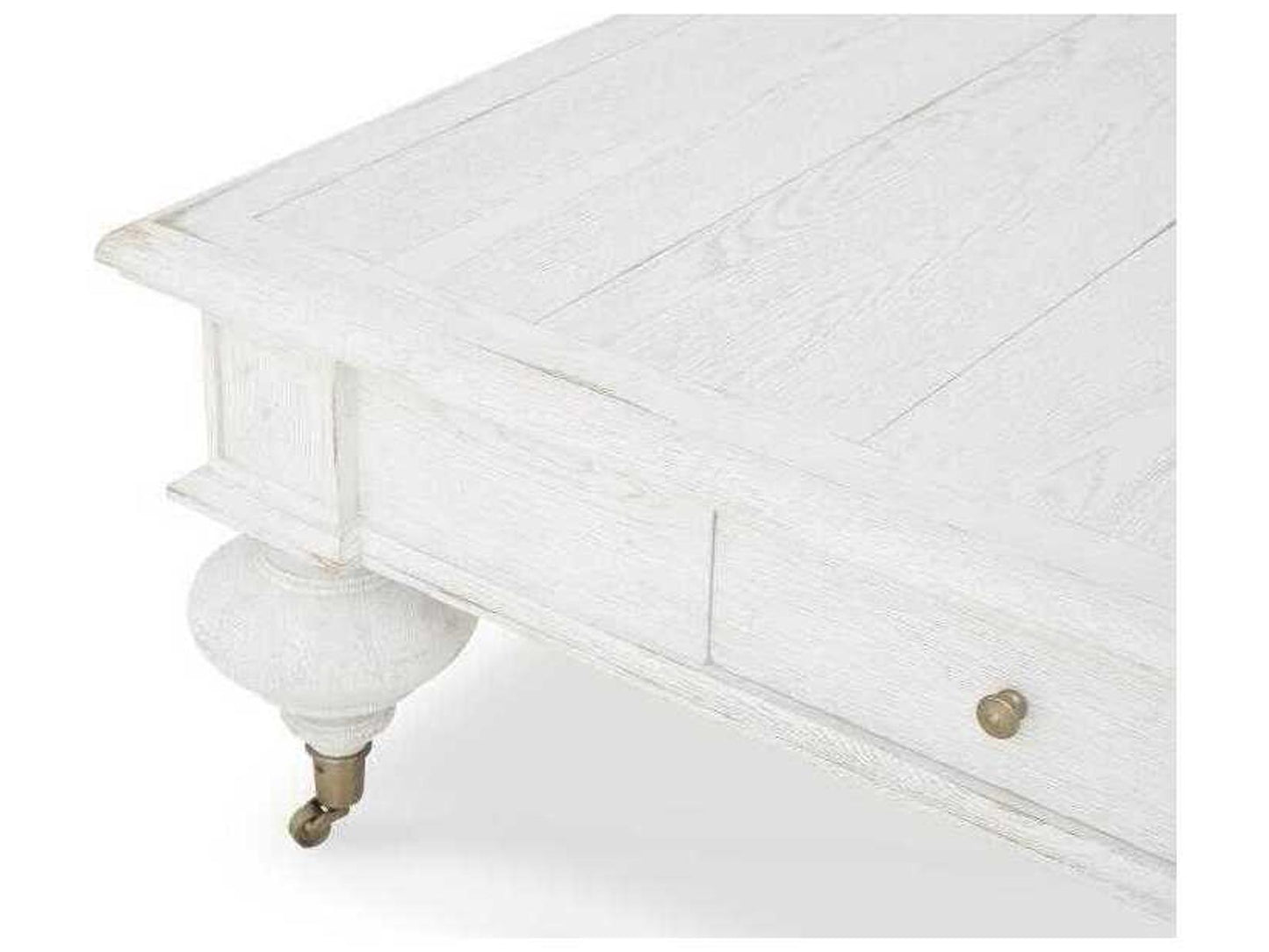 Monarch Rectangle Coffee Table Oak and Veneer White Wash Finish