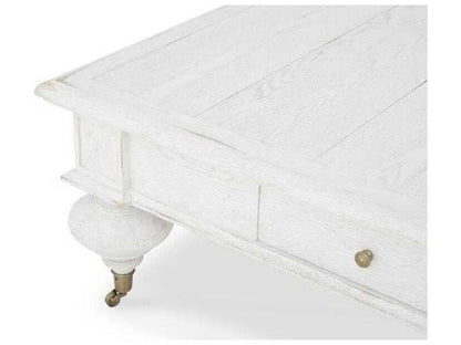 Monarch Rectangle Coffee Table Oak and Veneer White Wash Finish