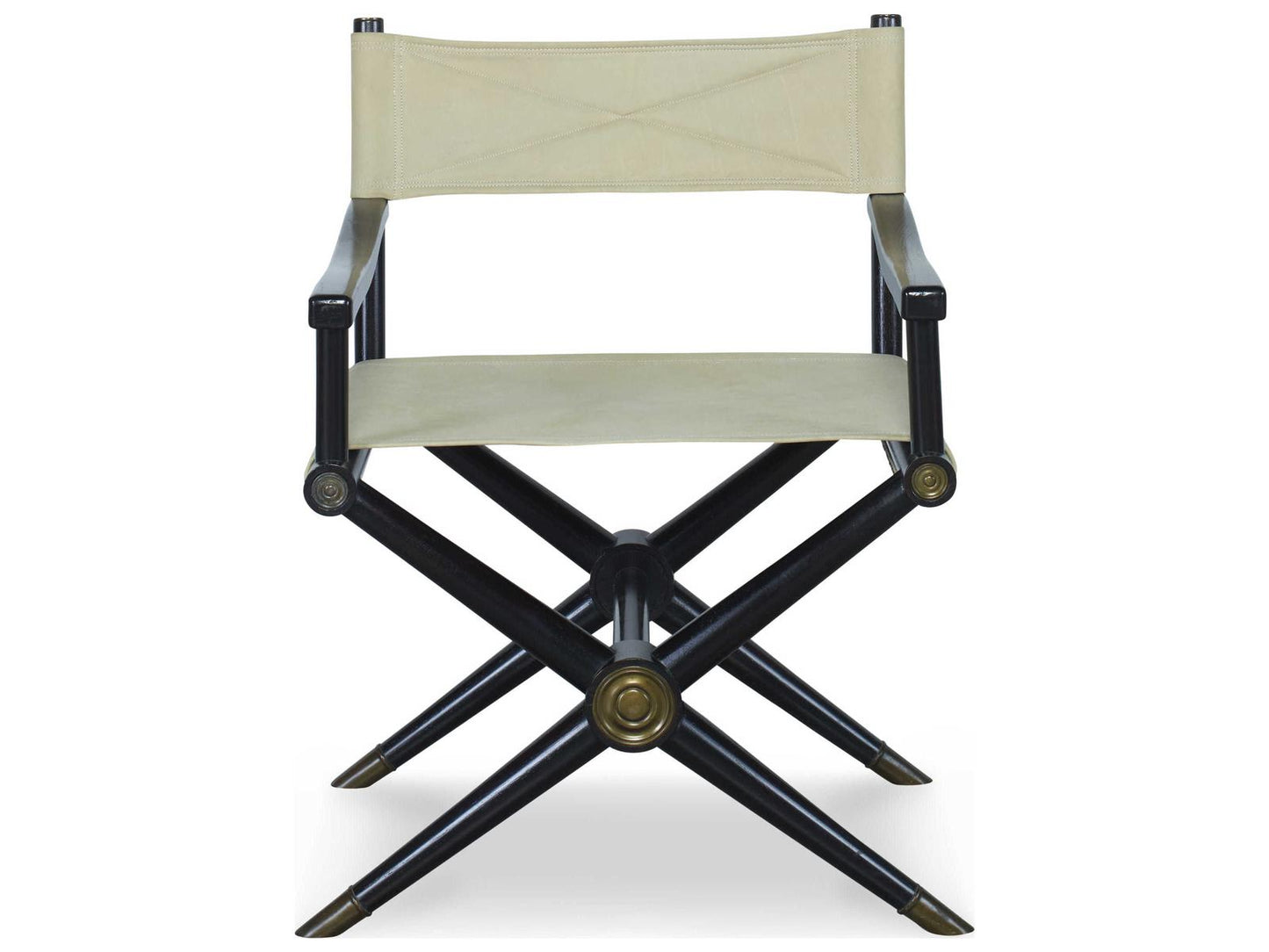 Minnelli Upholstered Leather Dining Arm Chair in Coconut and Black