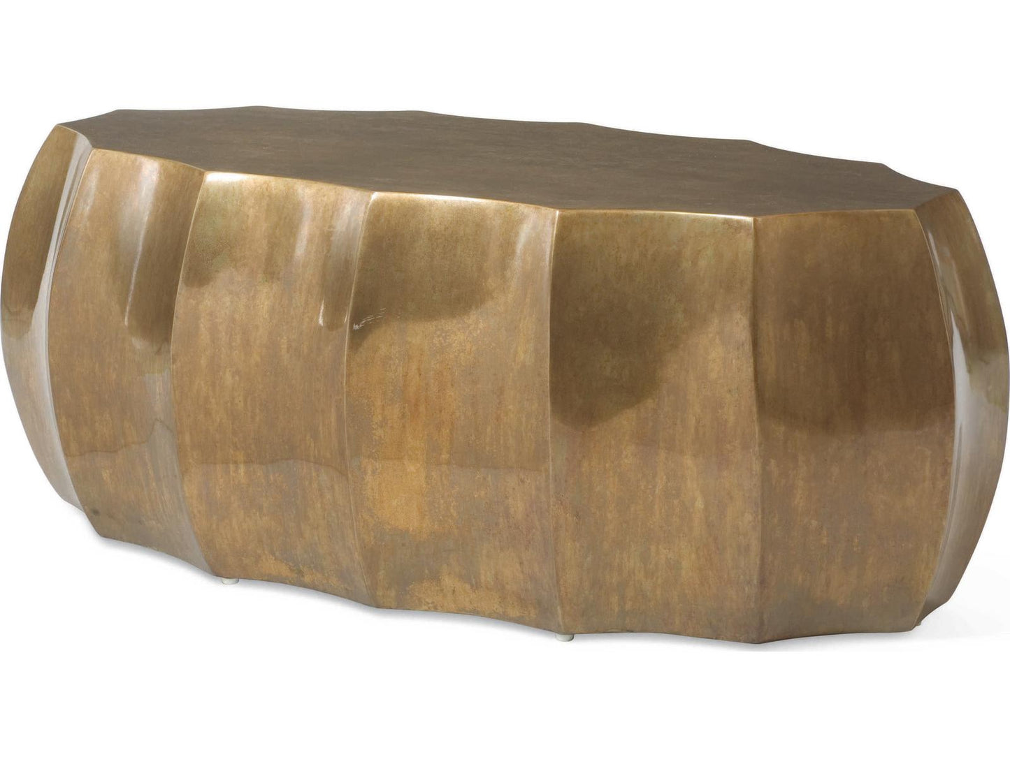 Emerge Brass Cocktail Table in Antique Brass