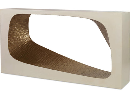 Grand Tour Kelly Console Table in Cream and Bronze
