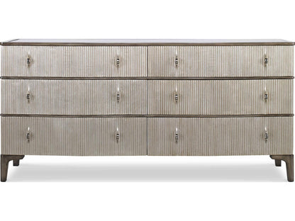 Grand Tour Edison 6-Drawer Dresser with Eglomise Mirror Top