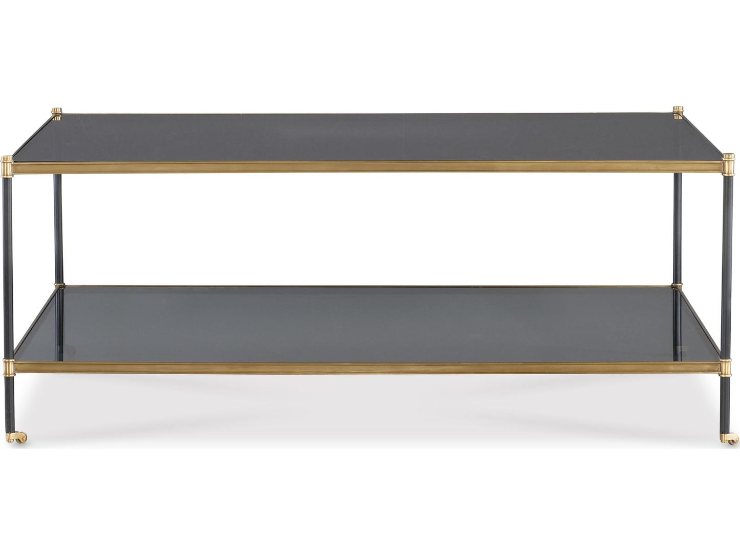 Asher Rectangle Coffee Table in Bronze and Smoke Glass