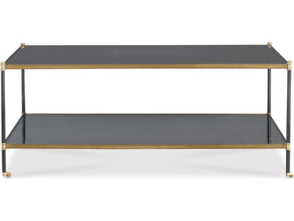 Asher Rectangle Coffee Table in Bronze and Smoke Glass