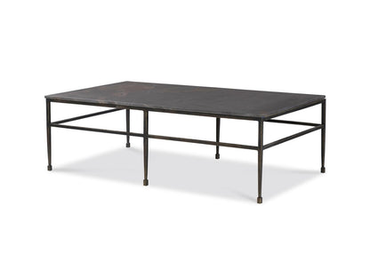 Grand Tour Orvieto Rectangle Coffee Table in Marble and Bronze