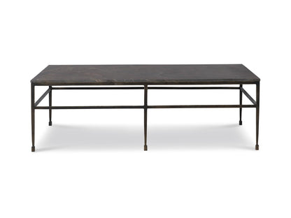 Grand Tour Orvieto Rectangle Coffee Table in Marble and Bronze
