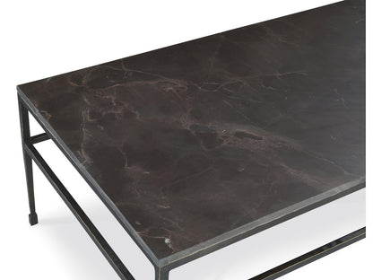 Grand Tour Orvieto Rectangle Coffee Table in Marble and Bronze