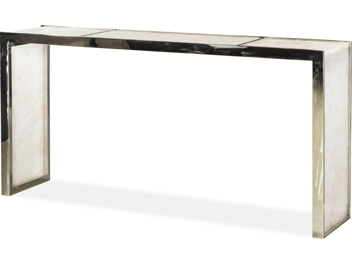 Samantha Glassy Quartz Rectangular Console Table
