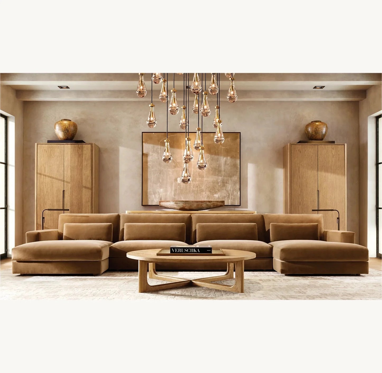 Raindrops Round Chandelier 18"