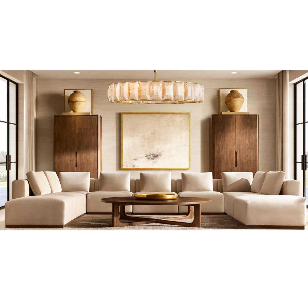 Harlowe Calcite Circular Chandelier 60"