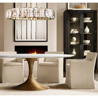 Harson Crystal Round Chandelier 60"