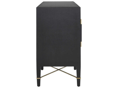 Vistas 67 Black Lacquered Linen Champagne Metal Sideboard,"<div class="flex flex-col max-w-1/4">
<span class="w-full text-base font-semibold mb-2">Features</span><ul class="list-disc pl-5"><li class="text-sm my-1"><div class="w-full html-content-container