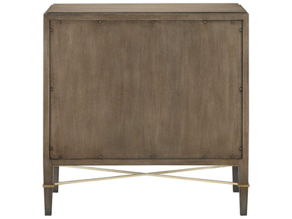 Vistas 3-Drawers Brown Mahogany Wood Chest Nightstand