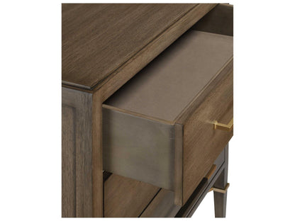 Vistas 3-Drawers Brown Mahogany Wood Chest Nightstand