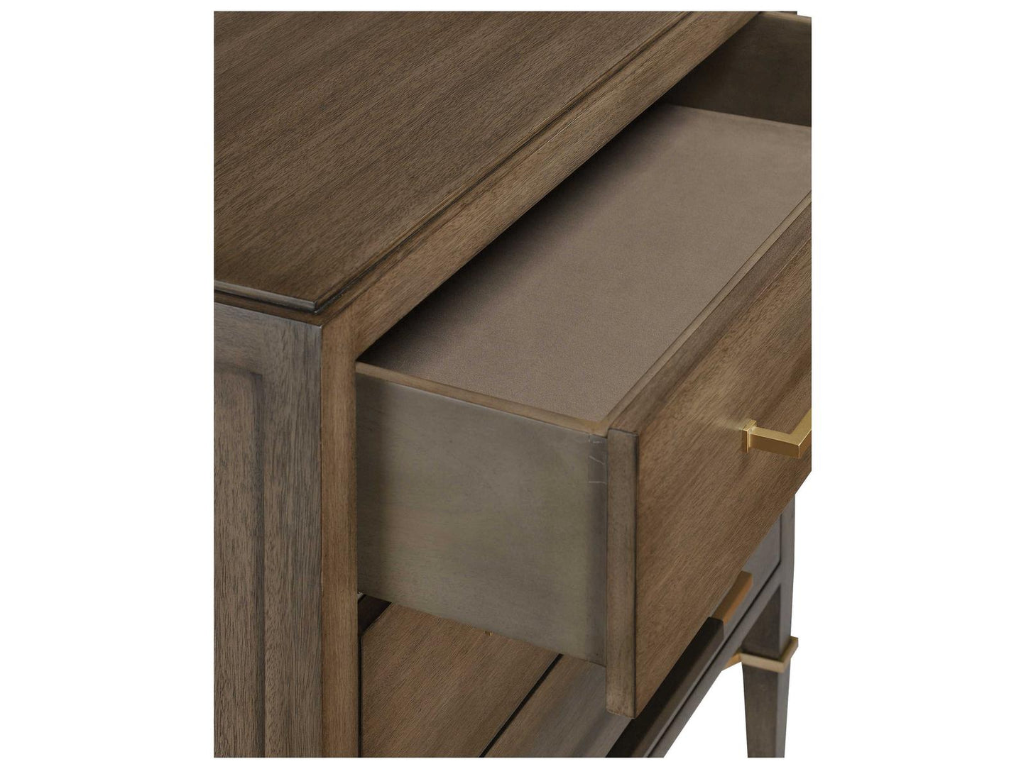 Currey and Company Verona Chanterelle 3-Drawer Chest in Mahogany and Champagne