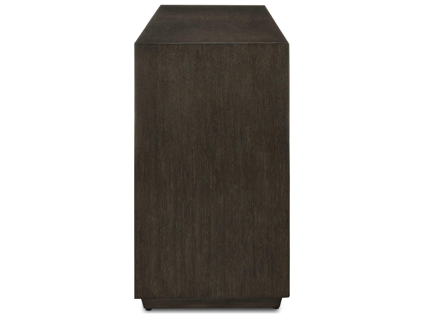 Currey and Company Kendall Dove Gray Wire-Brushed Sideboard with Faceted Doors