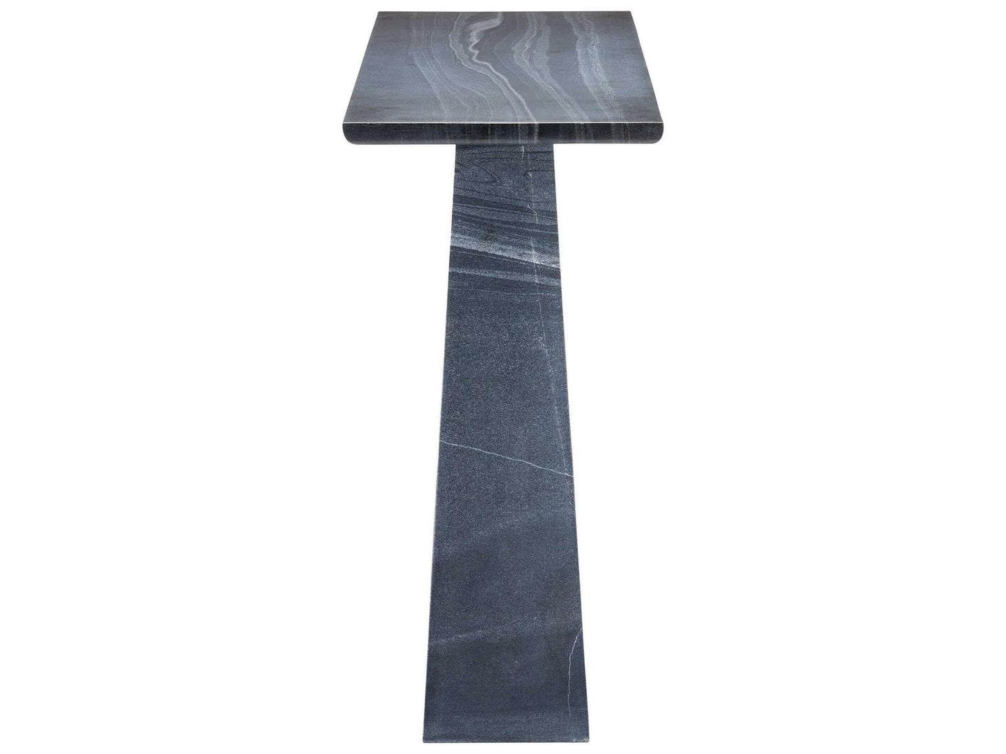 Currey and Company Demi Console Table in Black Bheslana Marble