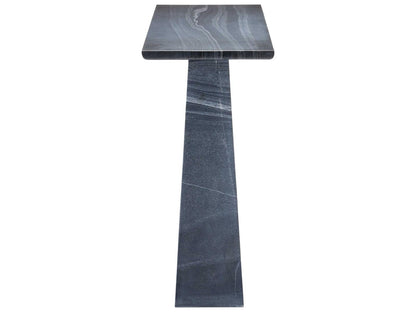 Currey and Company Demi Console Table in Black Bheslana Marble