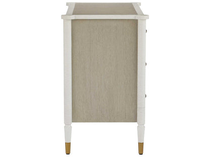Aster Three-Drawer Chest Off-White Fog Polished Brass