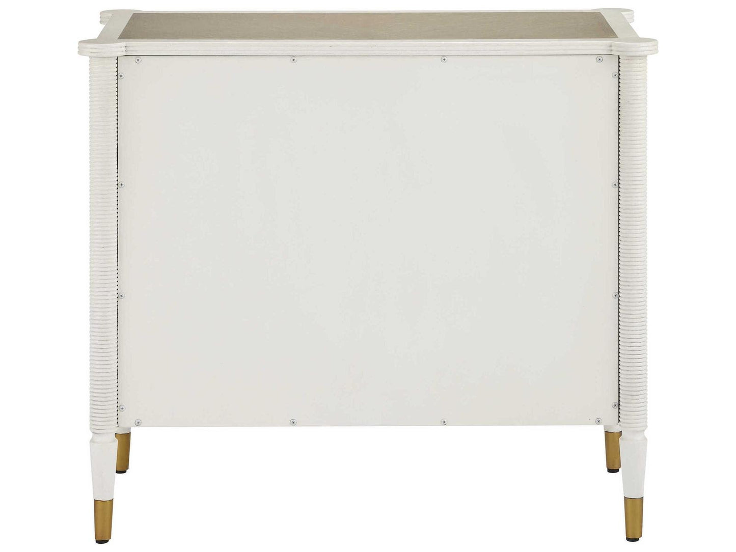 Aster Three-Drawer Chest Off-White Fog Polished Brass