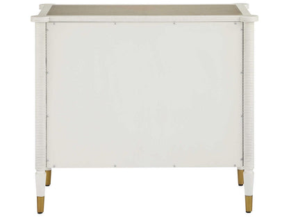 Aster Three-Drawer Chest Off-White Fog Polished Brass