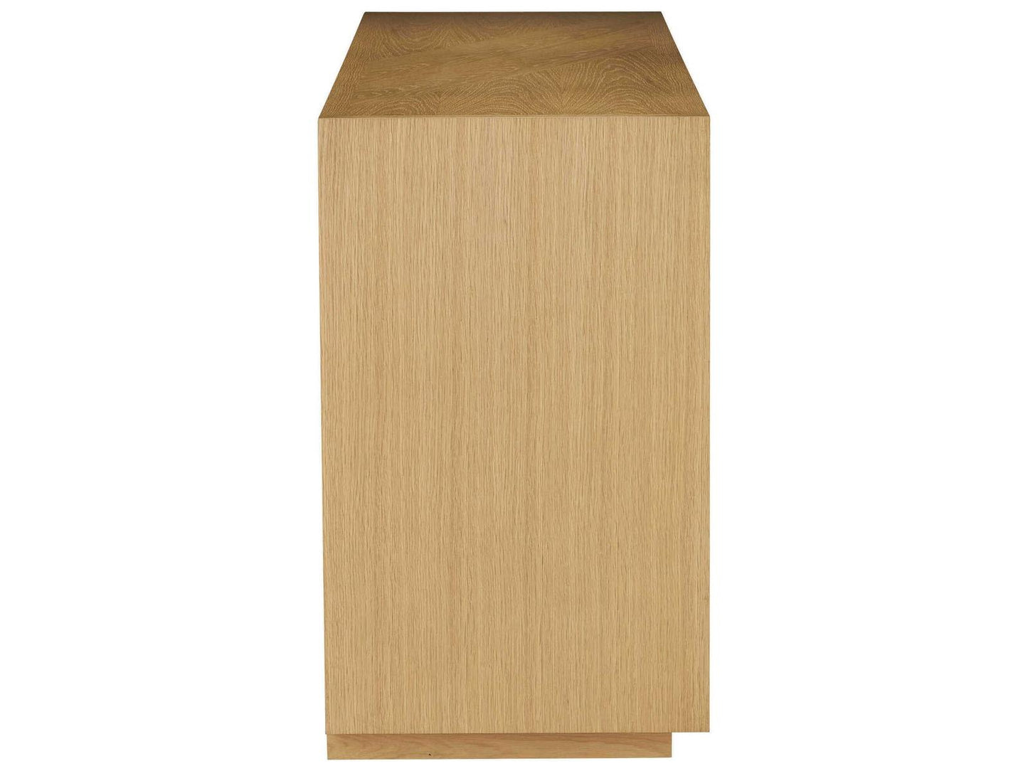 Currey and Company Margot 84-Inch Light Oak Credenza with Velvet-Lined Drawers