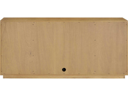 Currey and Company Margot 84-Inch Light Oak Credenza with Velvet-Lined Drawers