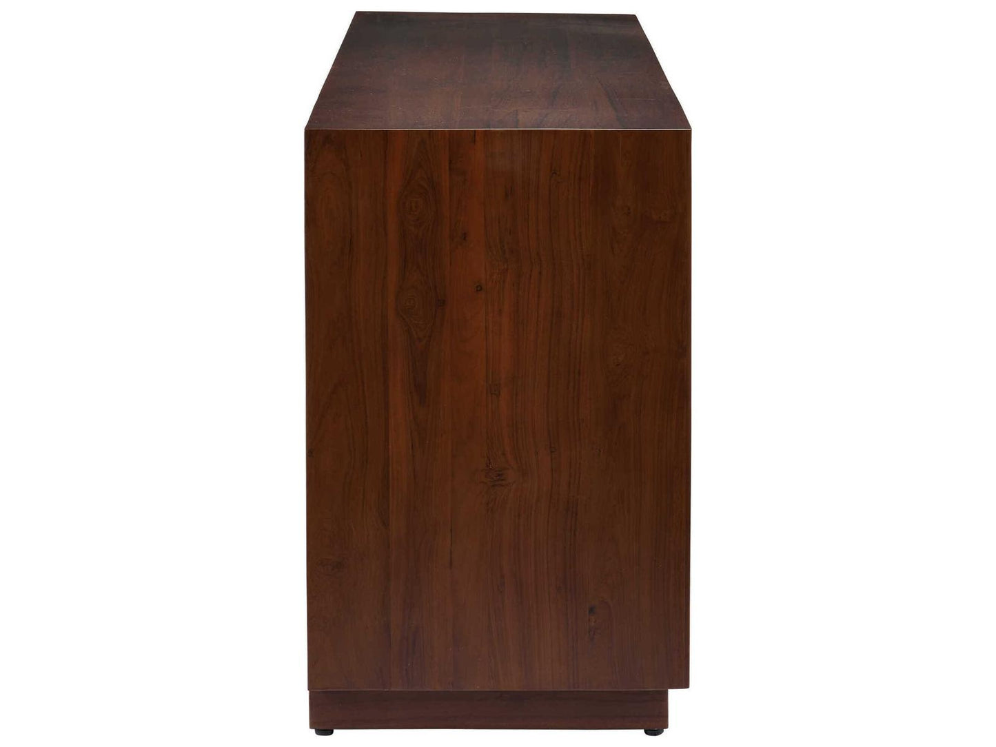 Currey and Company Jardin Credenza in Walnut and Antique Brass
