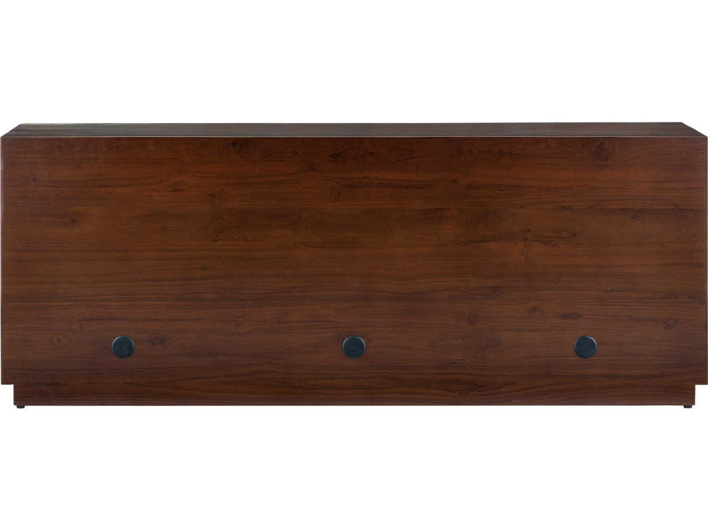 Currey and Company Jardin Credenza in Walnut and Antique Brass
