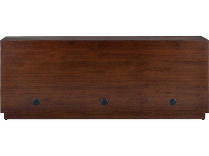 Currey and Company Jardin Credenza in Walnut and Antique Brass