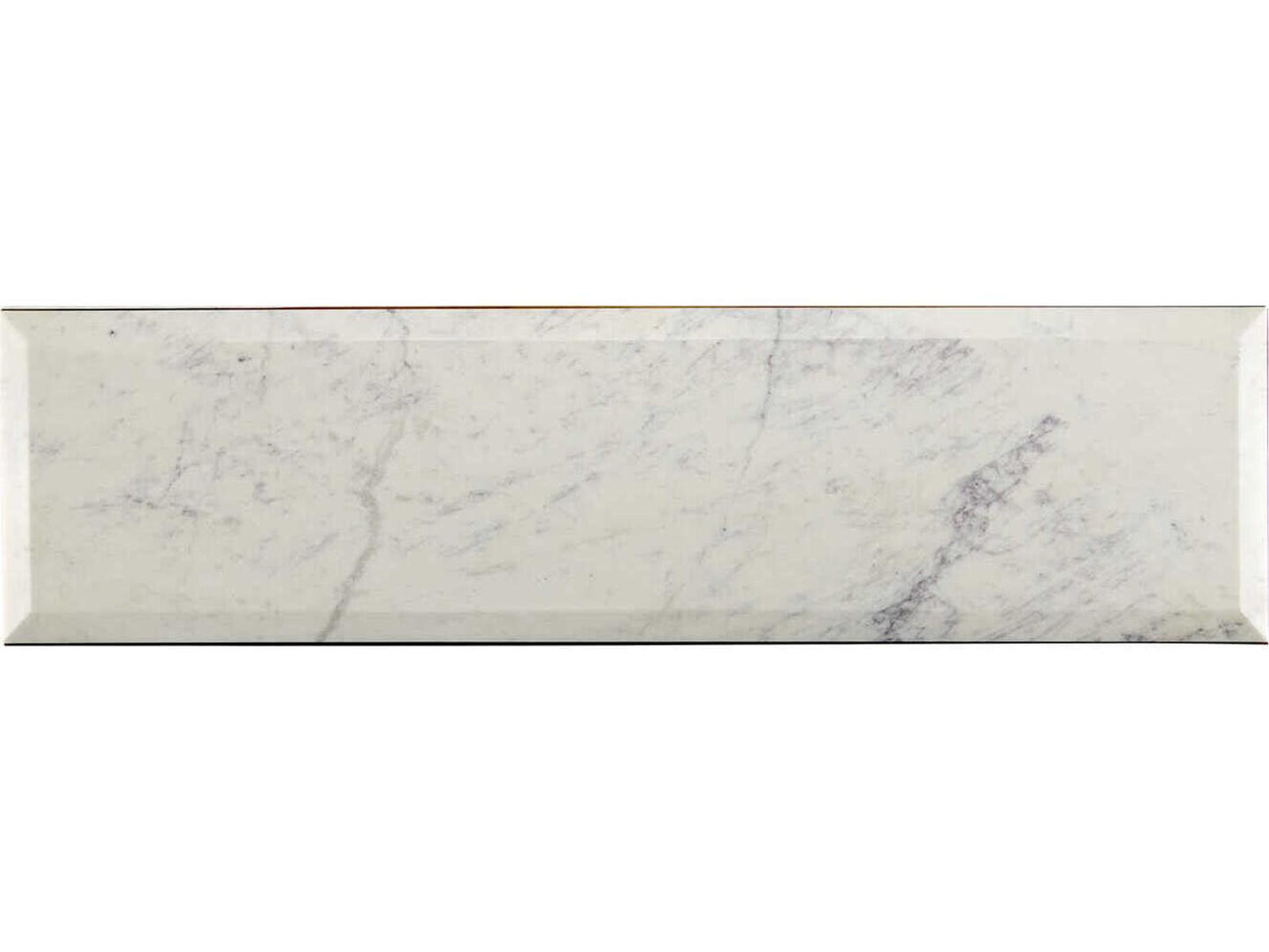 Currey and Company Oblique Marble Console Table in Natural and Antique Brass