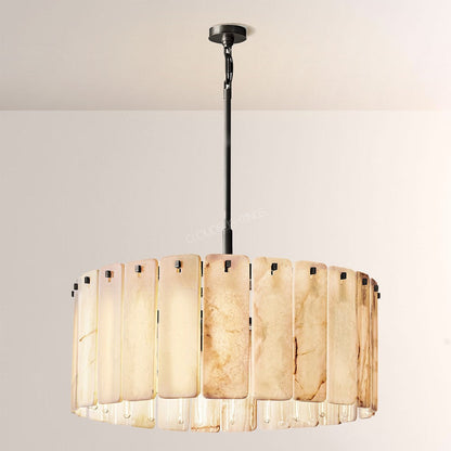 Belamet Alabaster  Round Chandelier 36"D