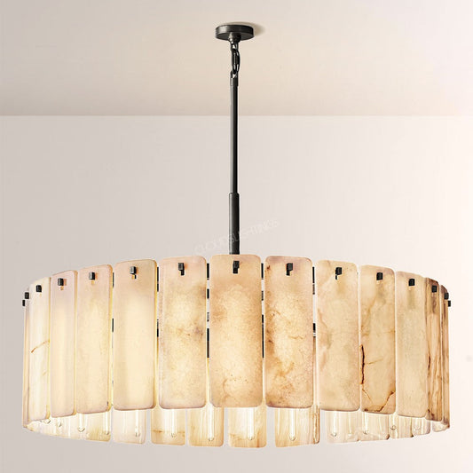 Belamet Alabaster Round Chandelier 48"D