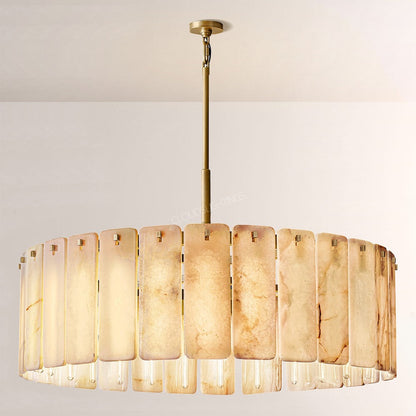Belamet Alabaster Round Chandelier 48"D